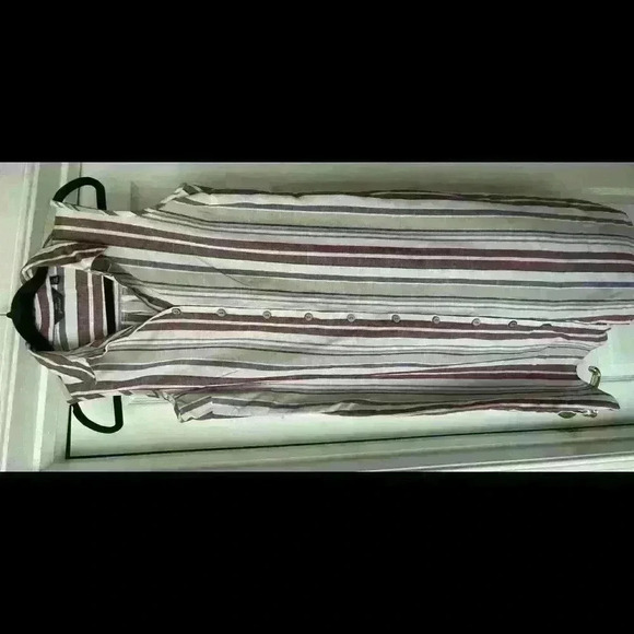 Mlle Gabrielle size medium striped sleeves dress - Picture 4 of 4